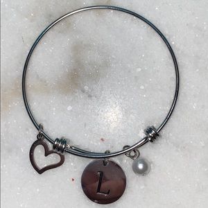 L initial bracelet